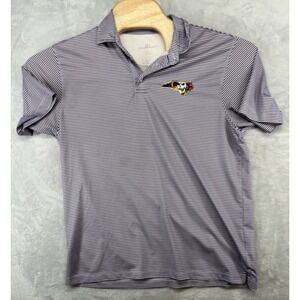 Vansport East Carolina Pirates ECU Polo Golf Performance Purple Striped Men's S